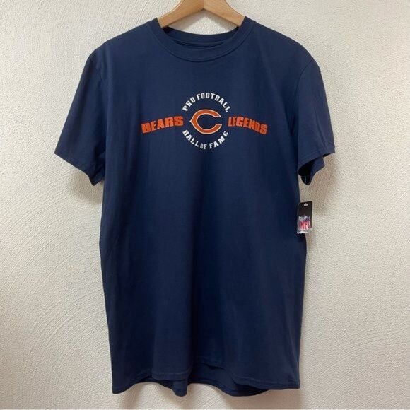 Chicago Bears Hall Of Fame Blue Tee Shirt Sz Large NWT - Picture 1 of 5